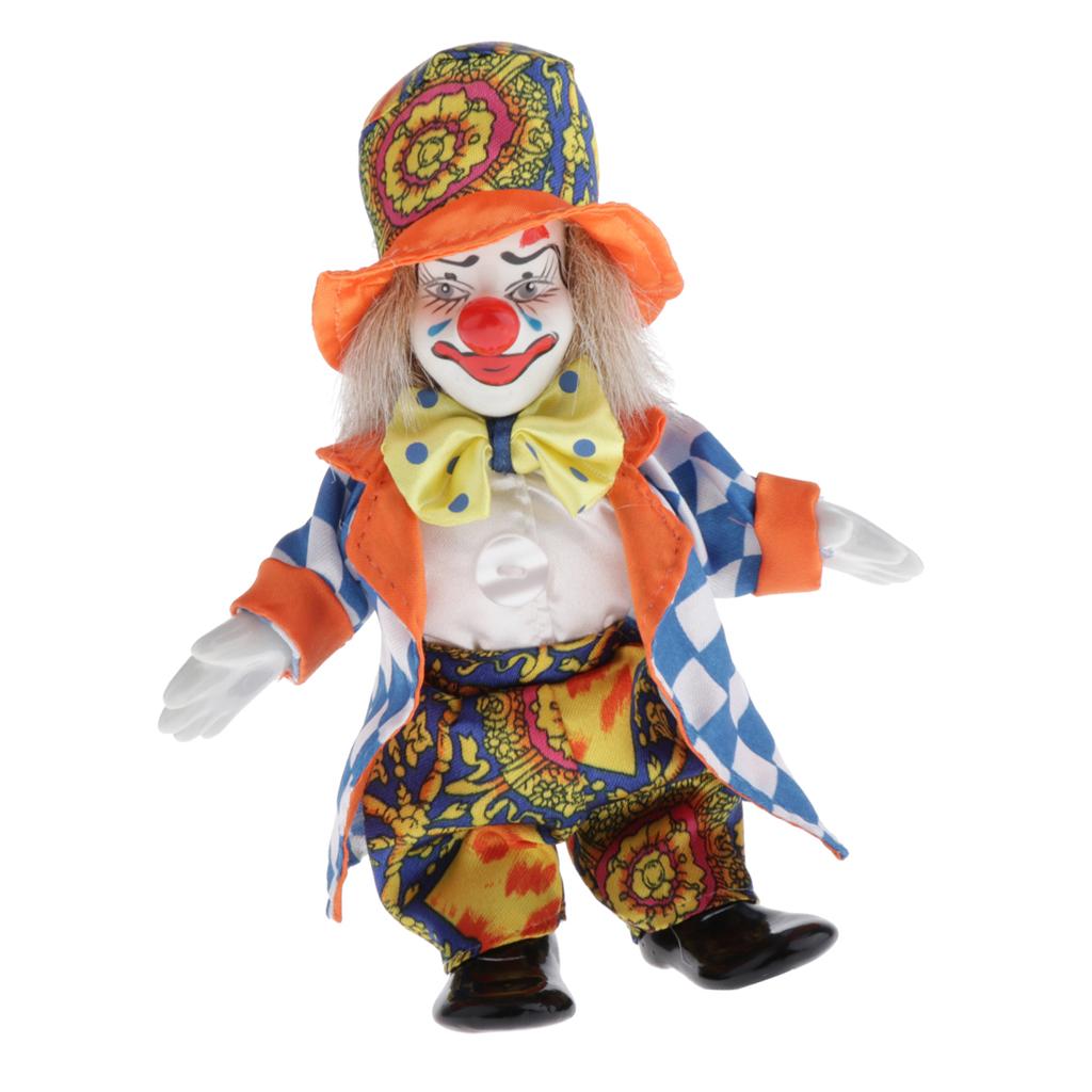 Vintage Collectible Clowns - セラミック磁器製道化師人形、コレクタブルミニチュア、ヴィンテージおもちゃ、女の子、子供、家の装飾に