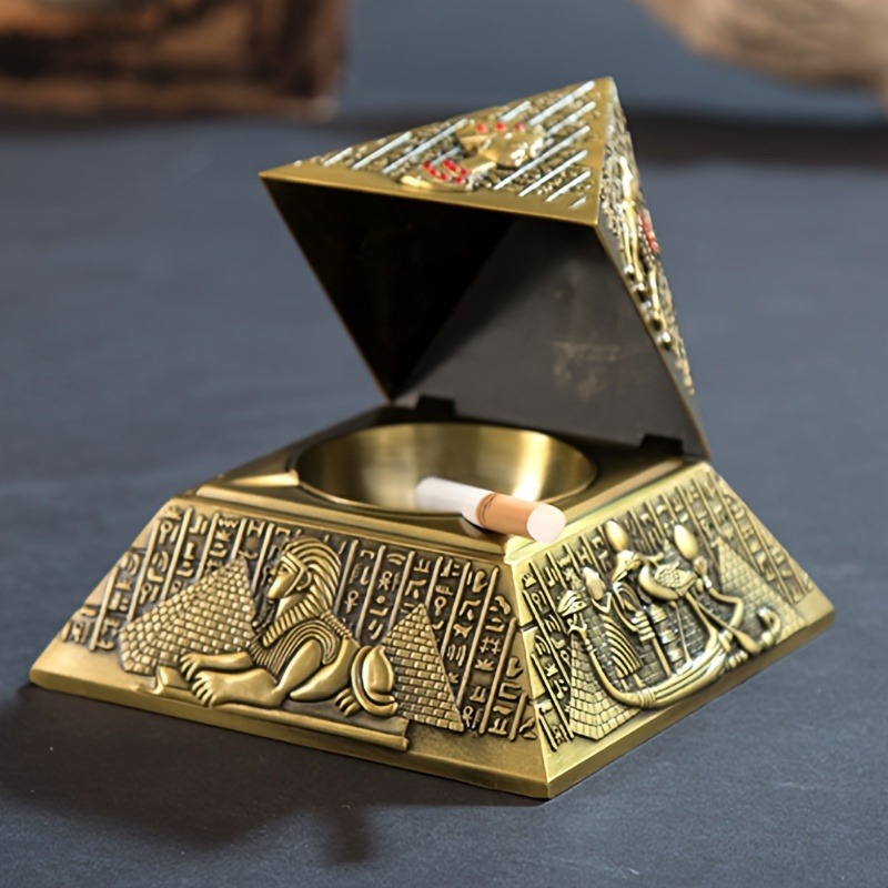 Vintage Collectible Ashtrays - エジプトのファラオのピラミッド灰皿、卓上装飾、自宅、オフィス、ホテル用 - ヴィンテージ装飾、歴史愛好家へのギフト、コレクションに