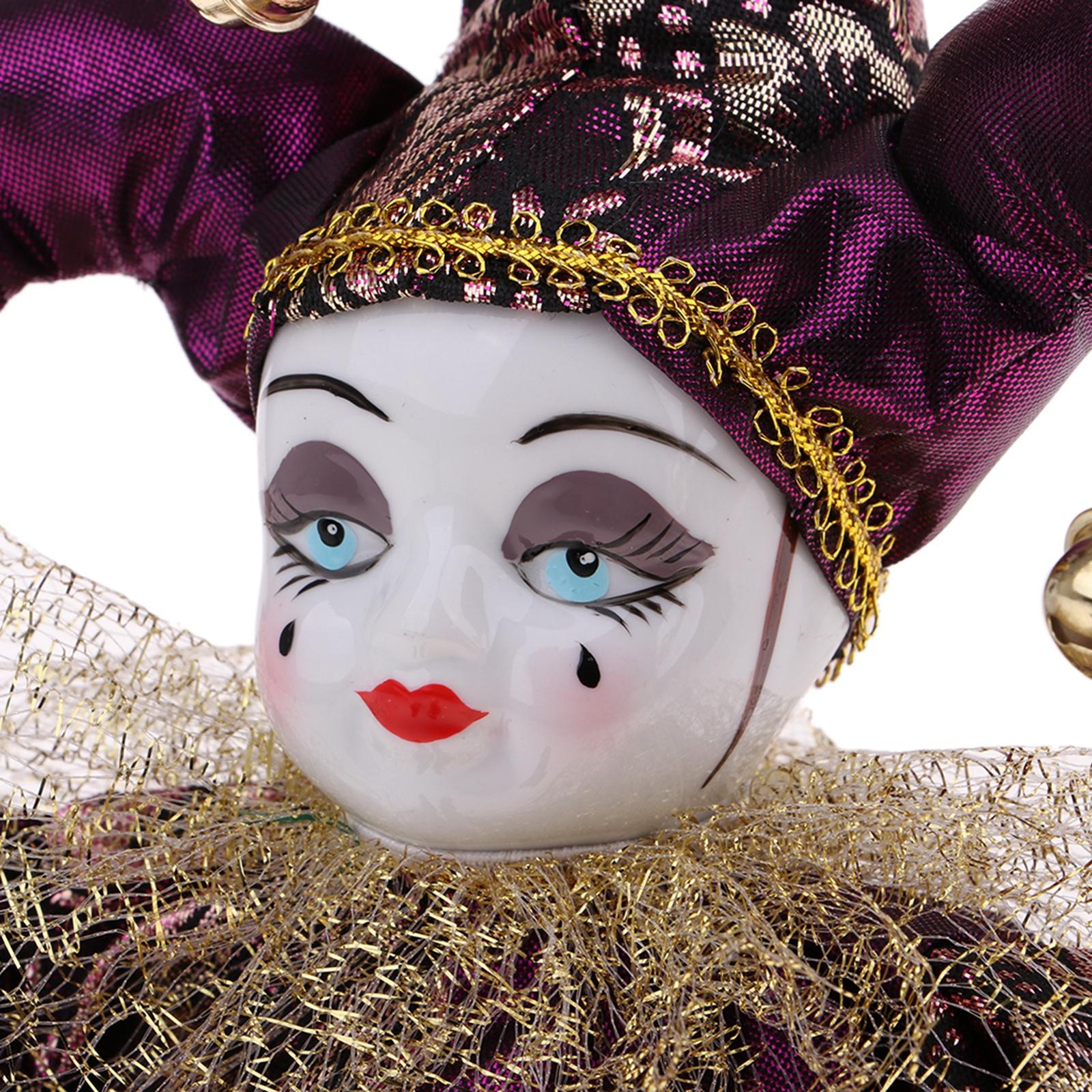 Vintage Collectible Clowns - イタリア風磁器人形 クラウン・トライアングル 12インチ ヴィンテージコレクション バレンタイン クリスマス
