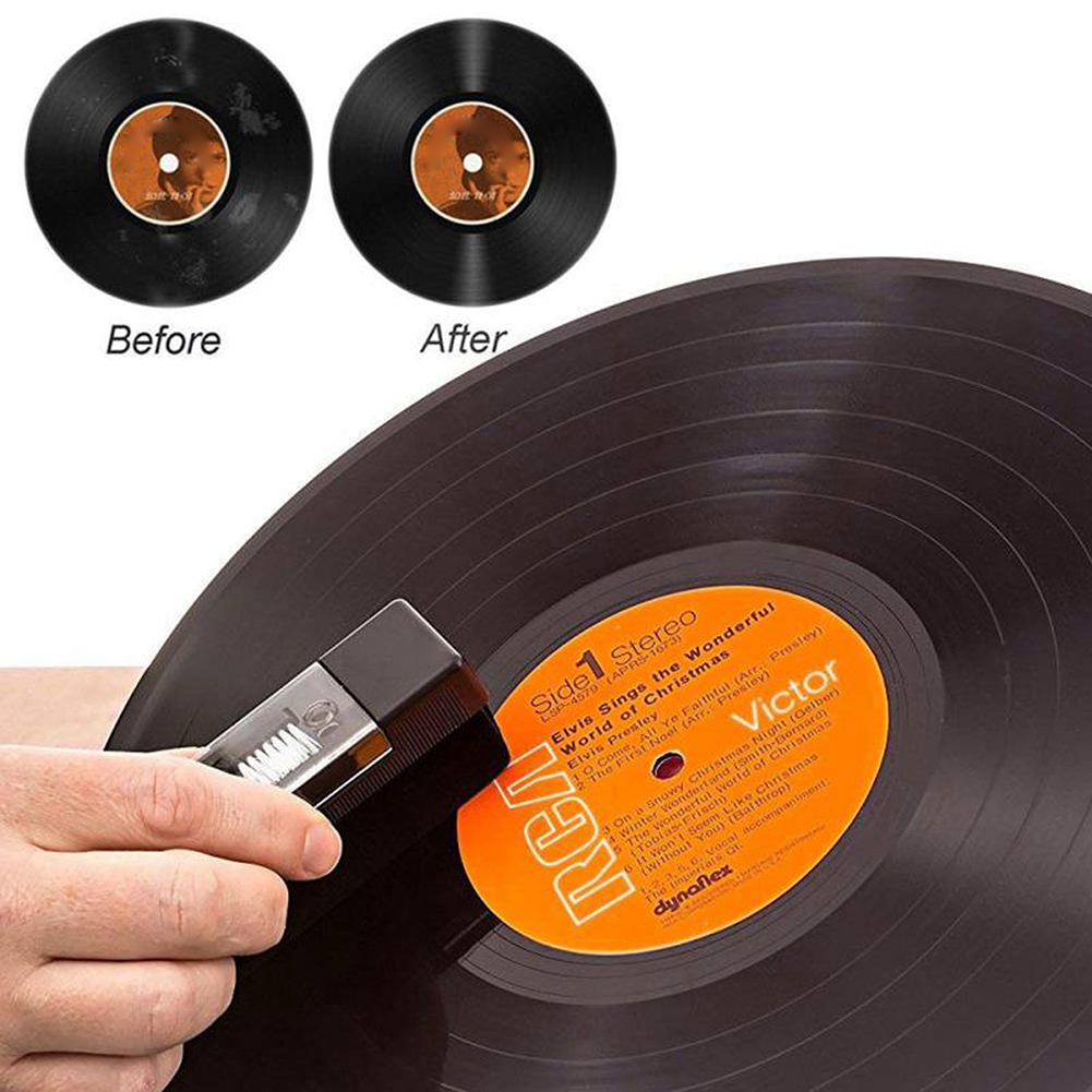 Vinyl Record Cleaner - ビニールレコードプレーヤー用のほこり除去ブラシ,帯電防止クリーナー,テーブルのクリーニングキット,1セット