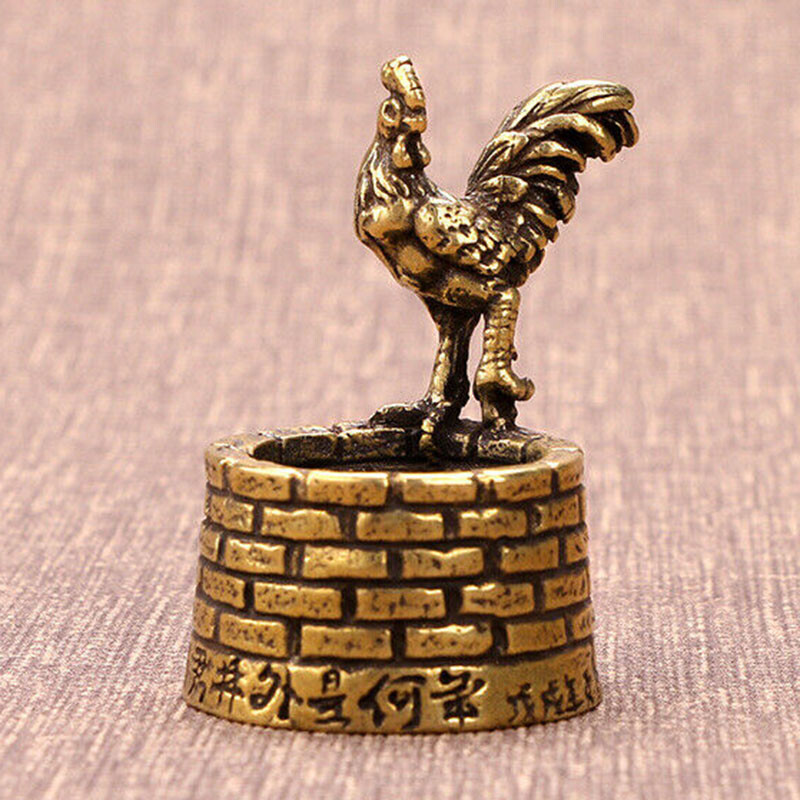 Vintage Collectible Ashtrays - 真鍮グッズミニ灰皿灰ホルダー小さなヴィンテージオンドリの置物像