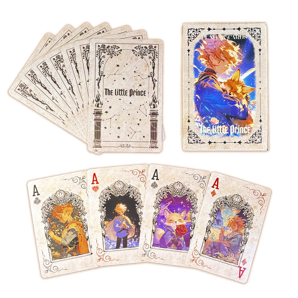 Vintage Collectible Playing Cards - 55 個 57*88 ミリメートル星の王子さまトランプヴィンテージアニメポーカーデッキかわいいボードゲームカードコレクションギフト用