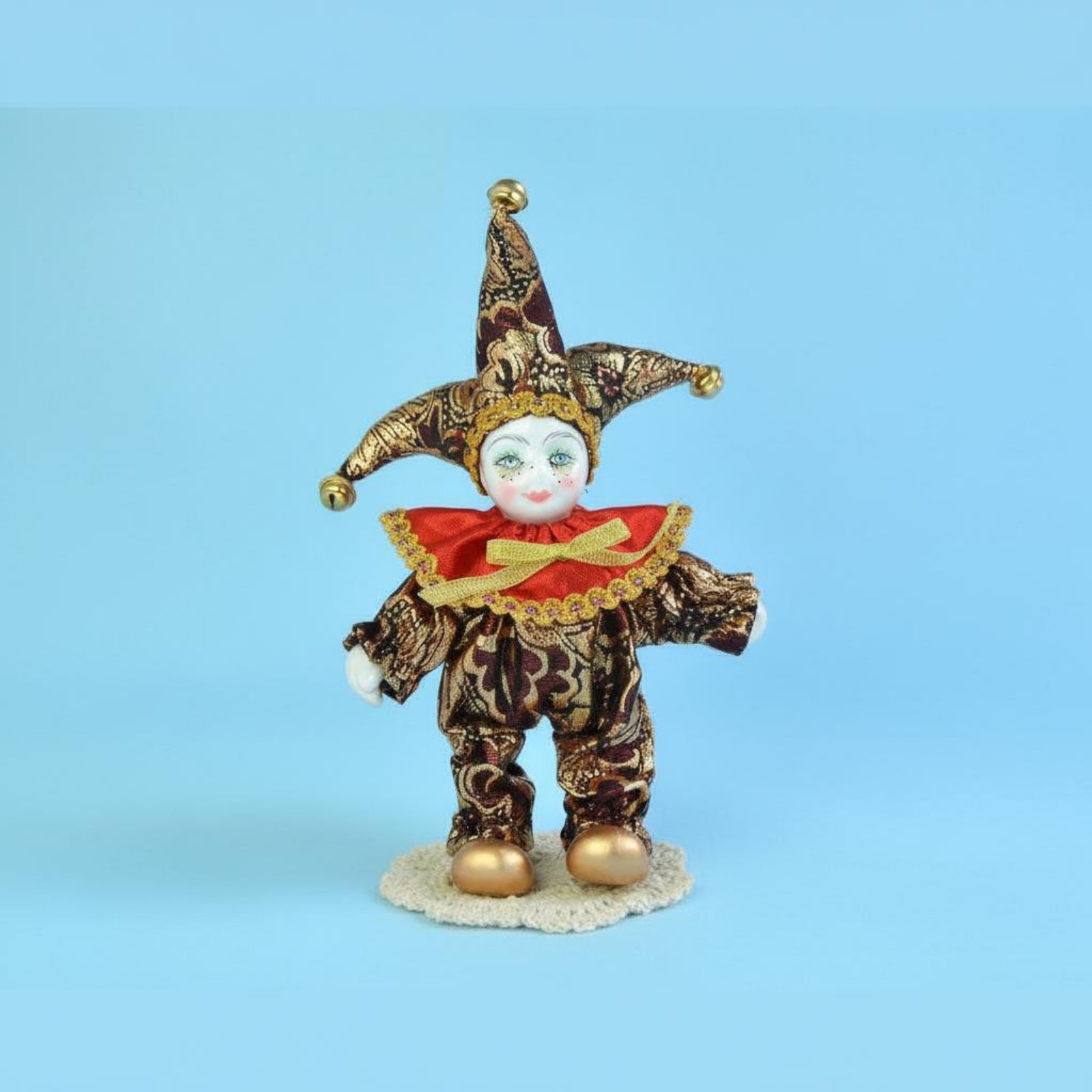 Vintage Collectible Clowns - イタリアの幸運のお守り人形、手作りのヴィンテージ風ピエロの置物、陶器製のピエロのコレクターズアイテム、パートナーのための手作り工芸品