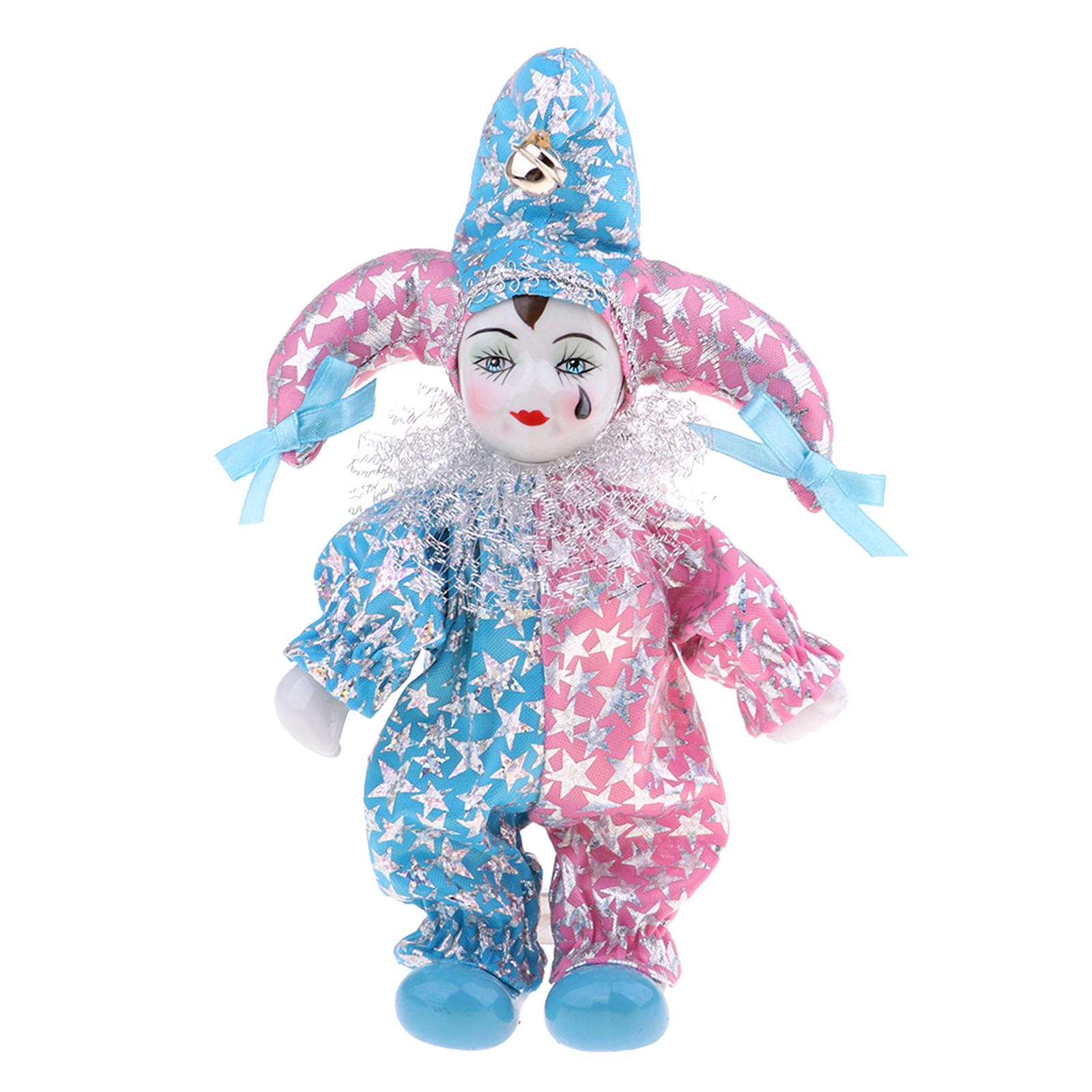 磁器製人形コレクターズアイテム 20cm 可動式トライアング - Vintage Collectible Clowns のレビューと価格