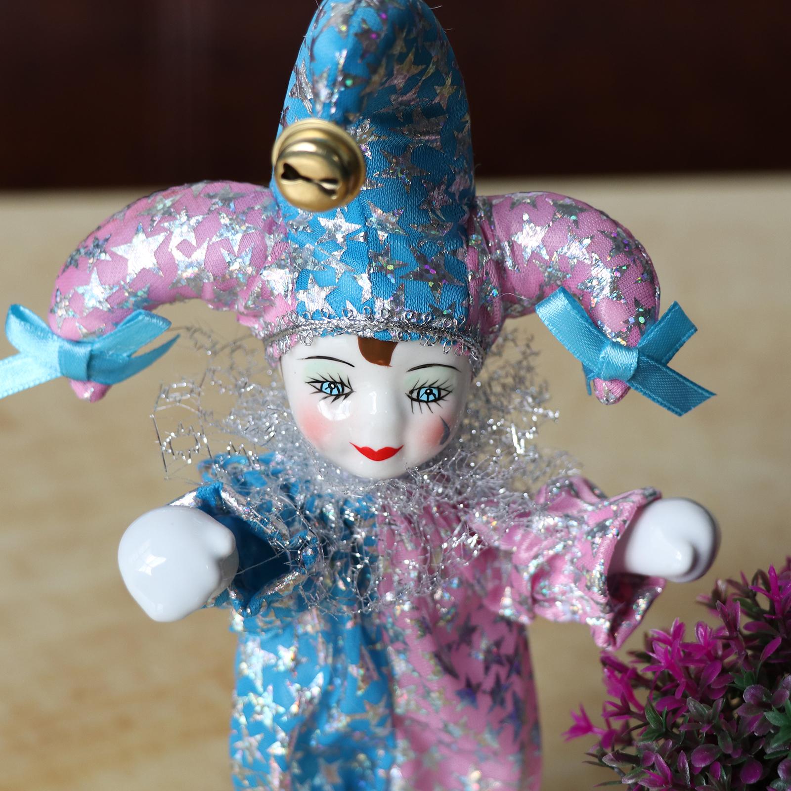 磁器製人形コレクターズアイテム 20cm 可動式トライアング - Vintage Collectible Clowns のレビューと価格