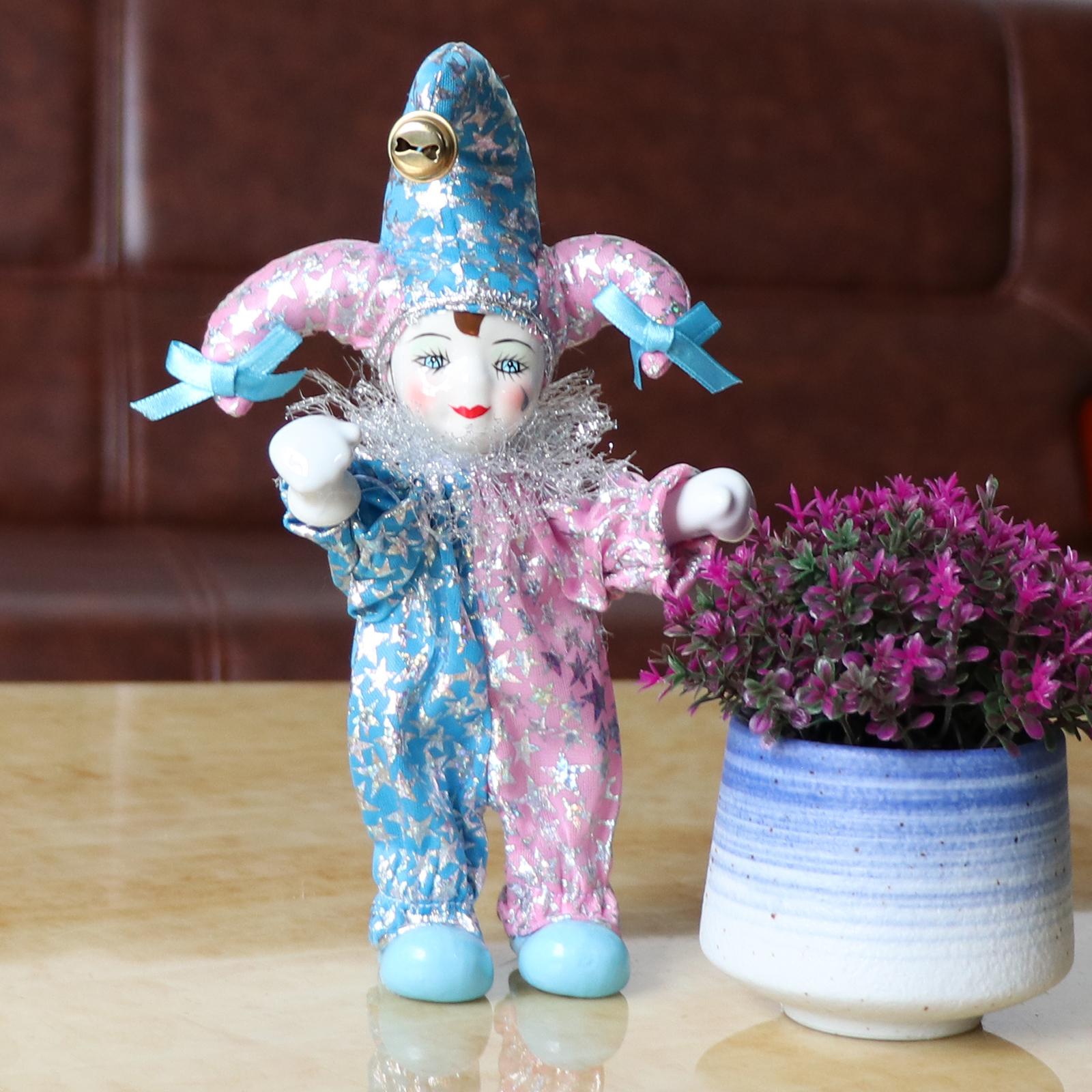 磁器製人形コレクターズアイテム 20cm 可動式トライアング - Vintage Collectible Clowns のレビューと価格