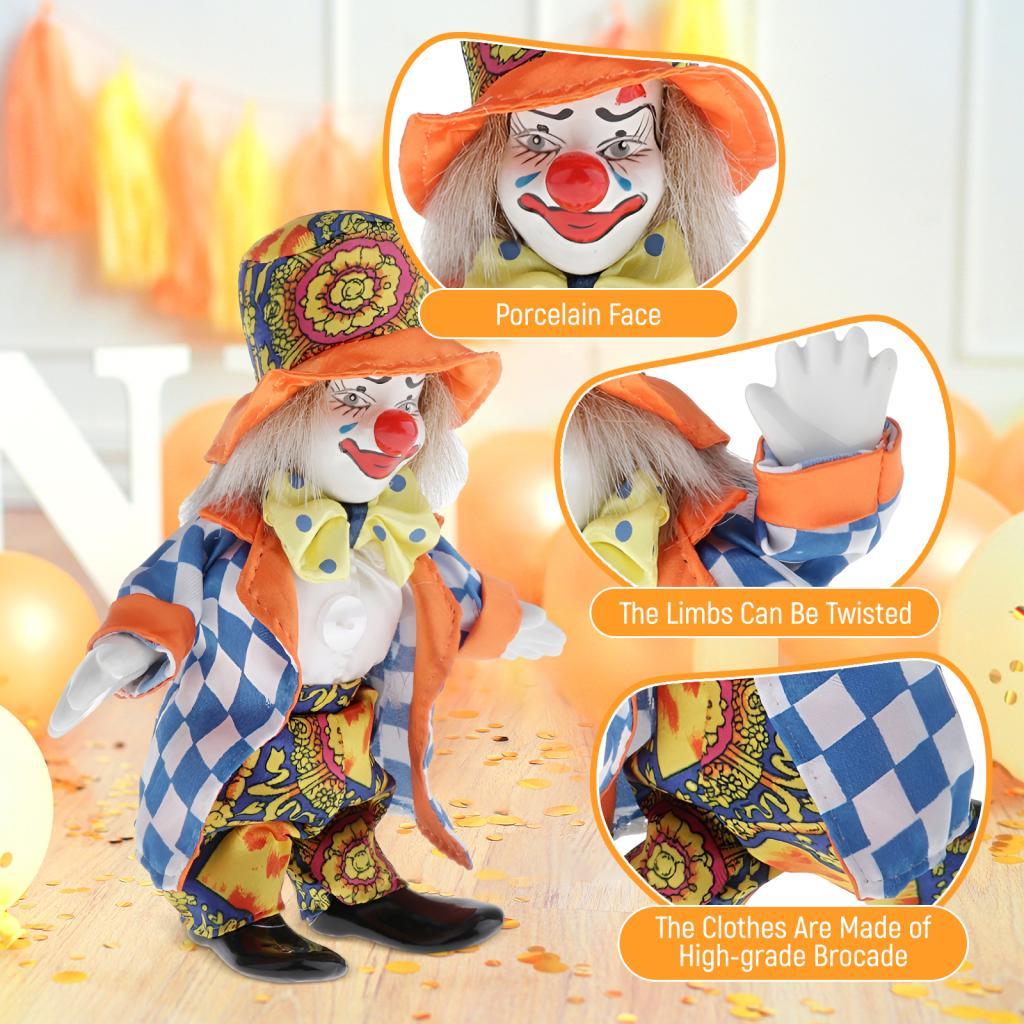 セラミック磁器製道化師人形、コレクタブルミニチュア、ヴィンテ - Vintage Collectible Clowns のレビューと価格