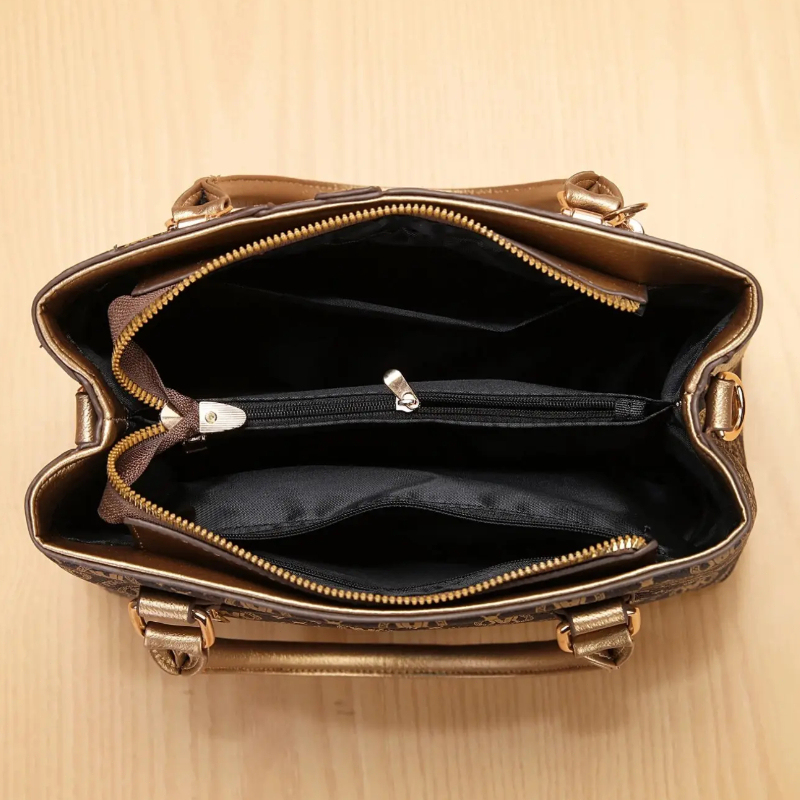 女性用ハンドバッグセット、ショルダーバッグ付き、クラシックプ - Vintage Zipper のレビューと価格