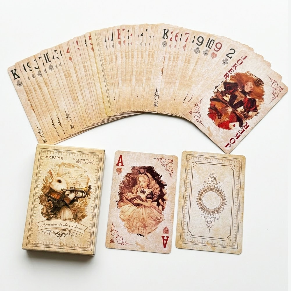 55枚入り 不思議の国のアリス トランプ 高級レトロスタイル - Vintage Collectible Playing Cards のレビューと価格