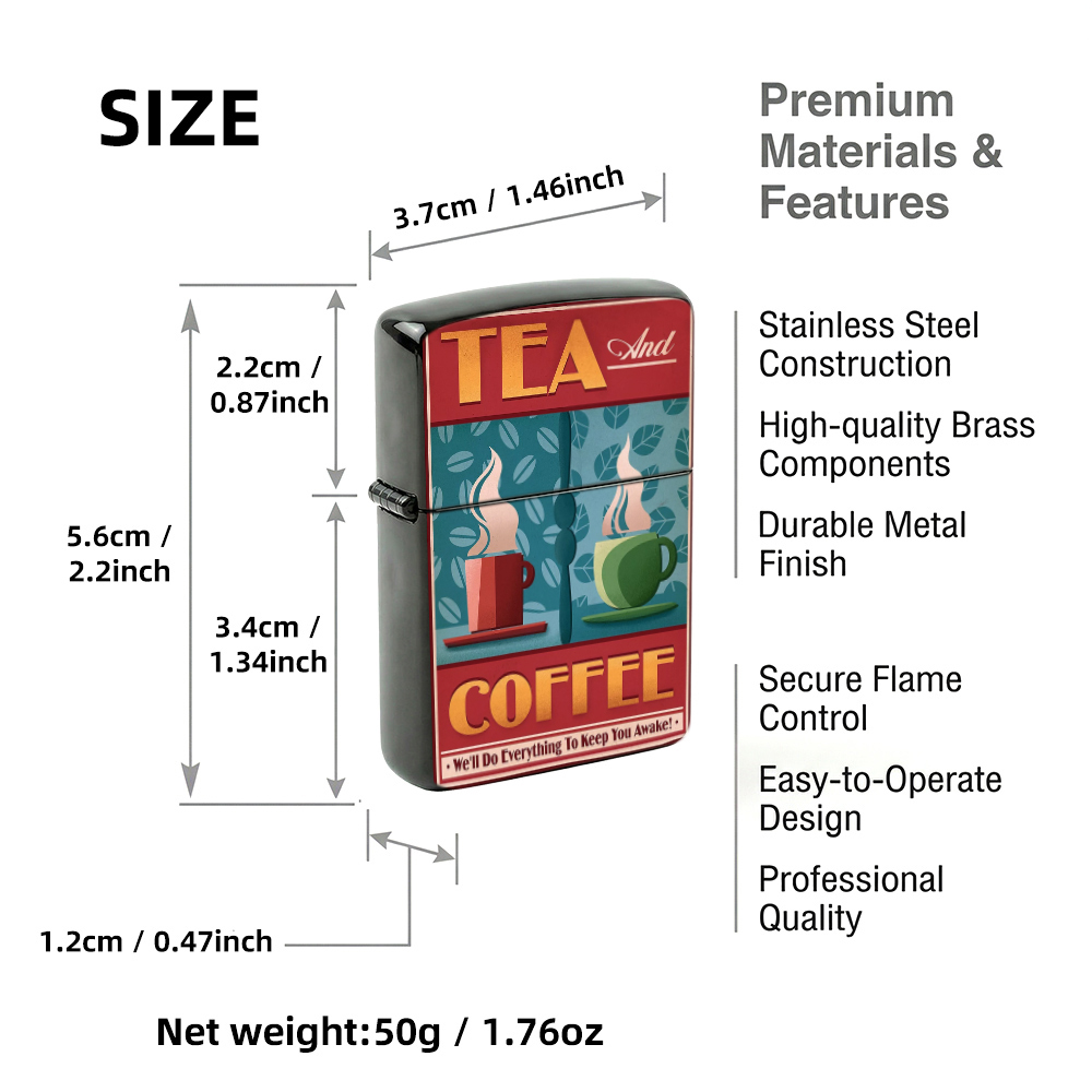 ヴィンテージフリップトップライター、レトロな紅茶・コーヒーカ - Vintage Collectible Lighters のレビューと価格