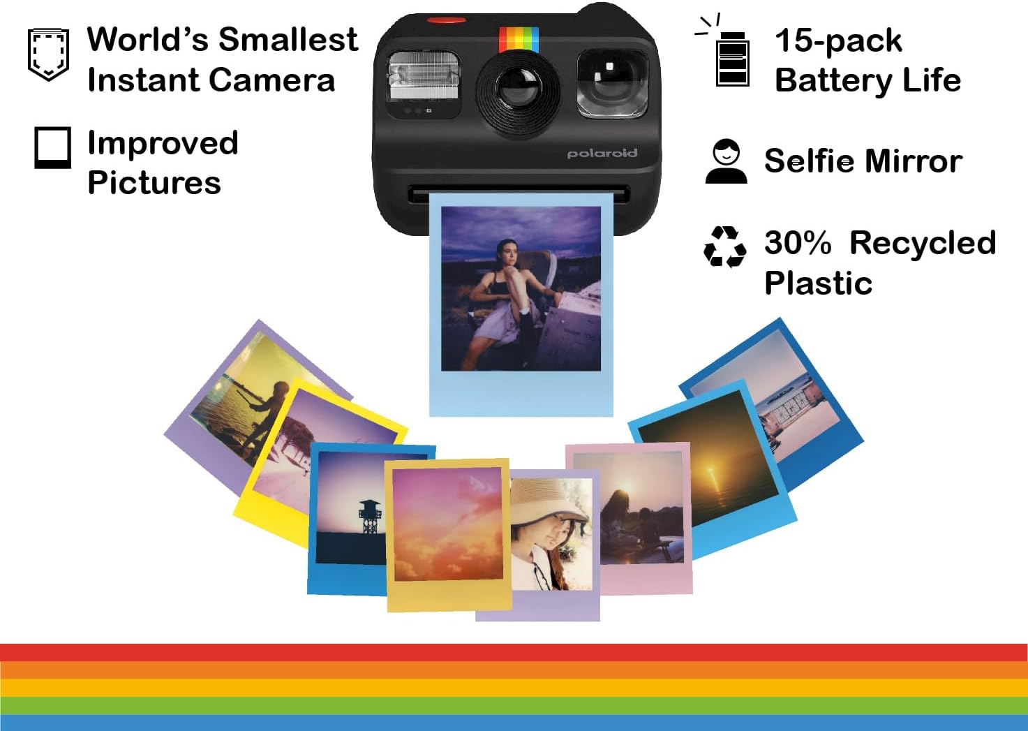 インスタントフィルムミニカメラ（ブラック）にはカラーフィルム - Instant Film Pack のレビューと価格