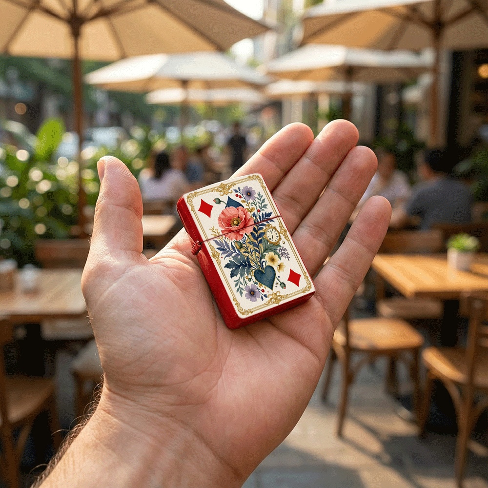 ヴィンテージタロットカードスタイルのフリップトップライター、 - Vintage Collectible Playing Cards のレビューと価格