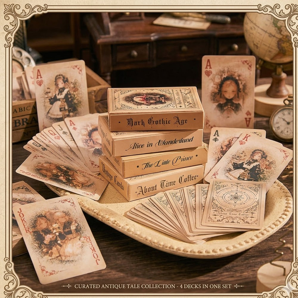 ヴィンテージ風童話少女トランプカード55枚、ヨーロッパ風コー - Vintage Collectible Playing Cards のレビューと価格