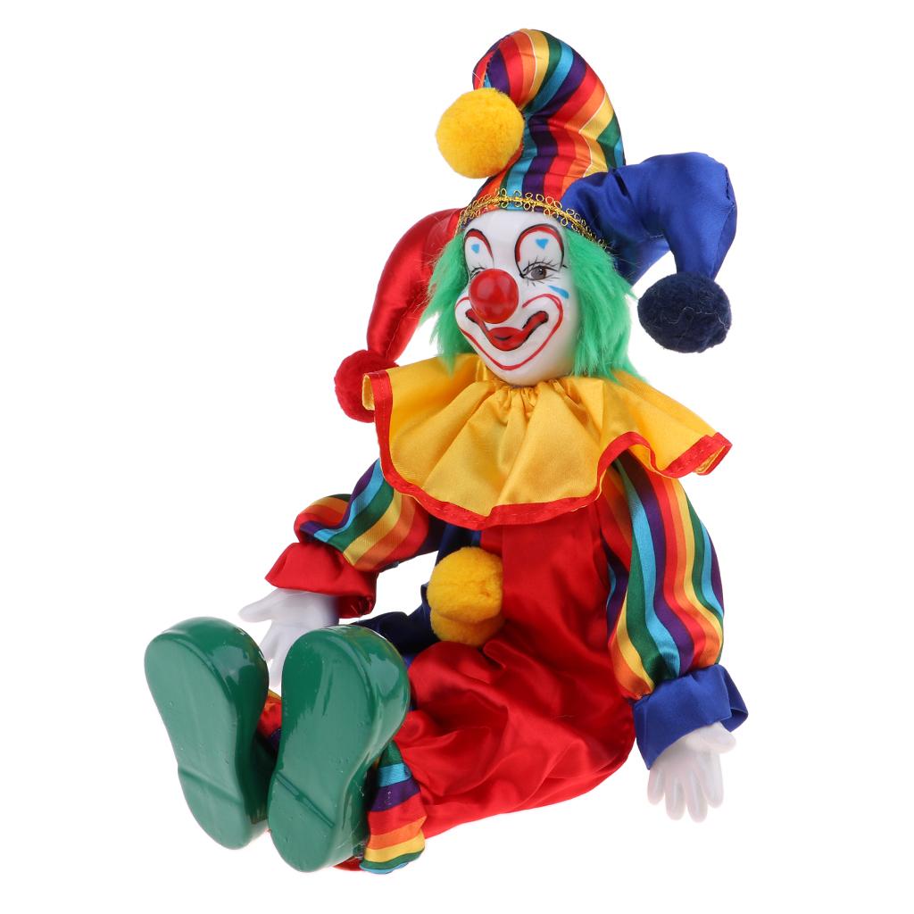 手作りの磁器製ピエロ人形、ヴィンテージセラミック製の可動式人 - Vintage Collectible Clowns のレビューと価格
