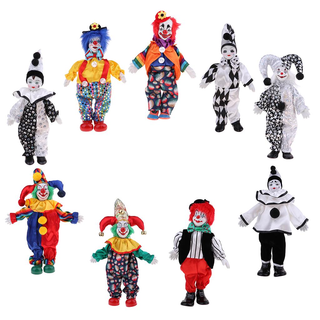 手作りの磁器製ピエロ人形、ヴィンテージセラミック製の可動式人 - Vintage Collectible Clowns のレビューと価格