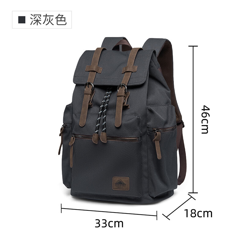 MOYYI 27L 大型フラップバックパック男性用巾着マルチ - Vintage Zipper のレビューと価格