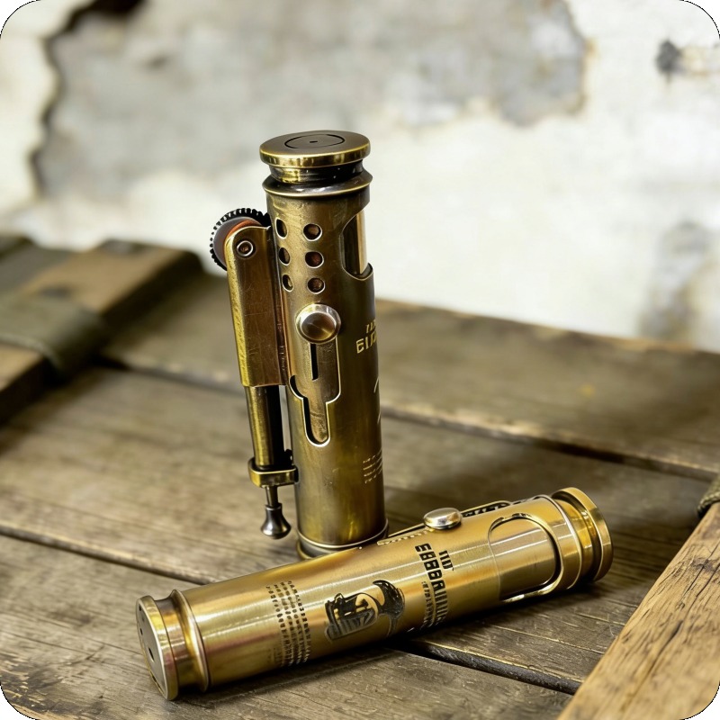 珍しいエイリアントレンチ手作り純銅灯油ライター AK ヴィン - Vintage Collectible Lighters のレビューと価格