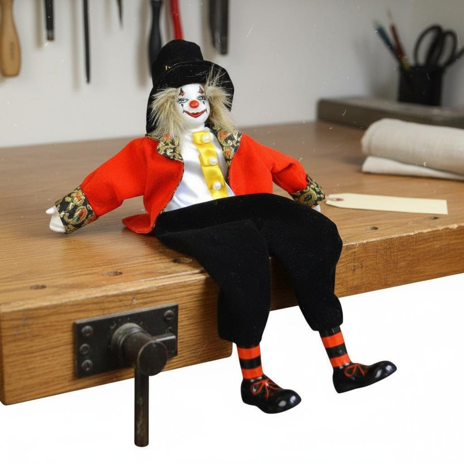 ソフトレッグピエロ人形コレクタブルアイテム磁器ピエロ人形座り - Vintage Collectible Clowns のレビューと価格
