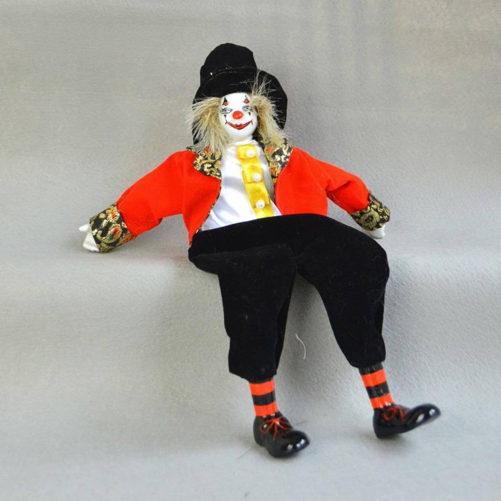 ソフトレッグピエロ人形コレクタブルアイテム磁器ピエロ人形座り - Vintage Collectible Clowns のレビューと価格