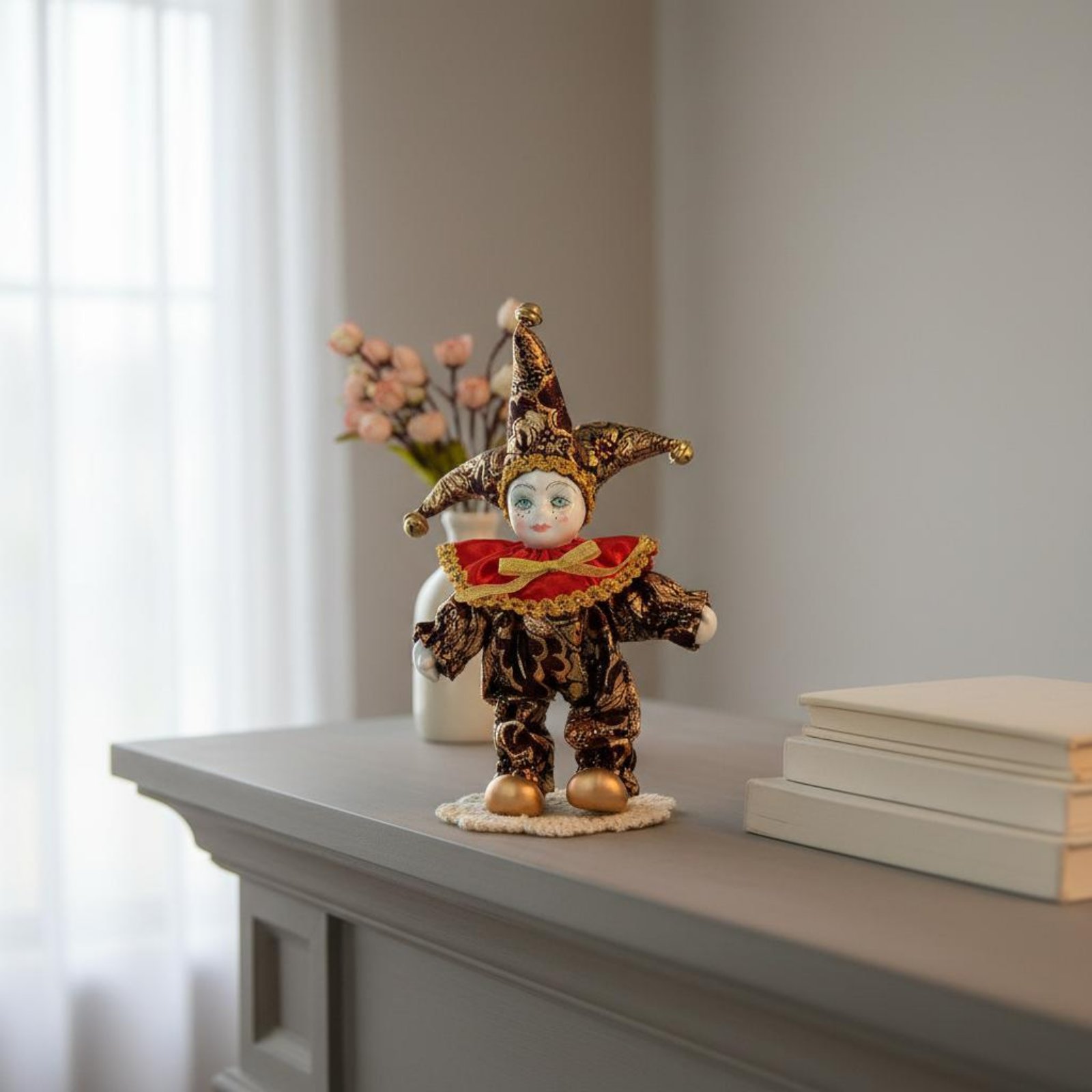 イタリアの幸運のお守り人形、手作りのヴィンテージ風ピエロの置 - Vintage Collectible Clowns のレビューと価格