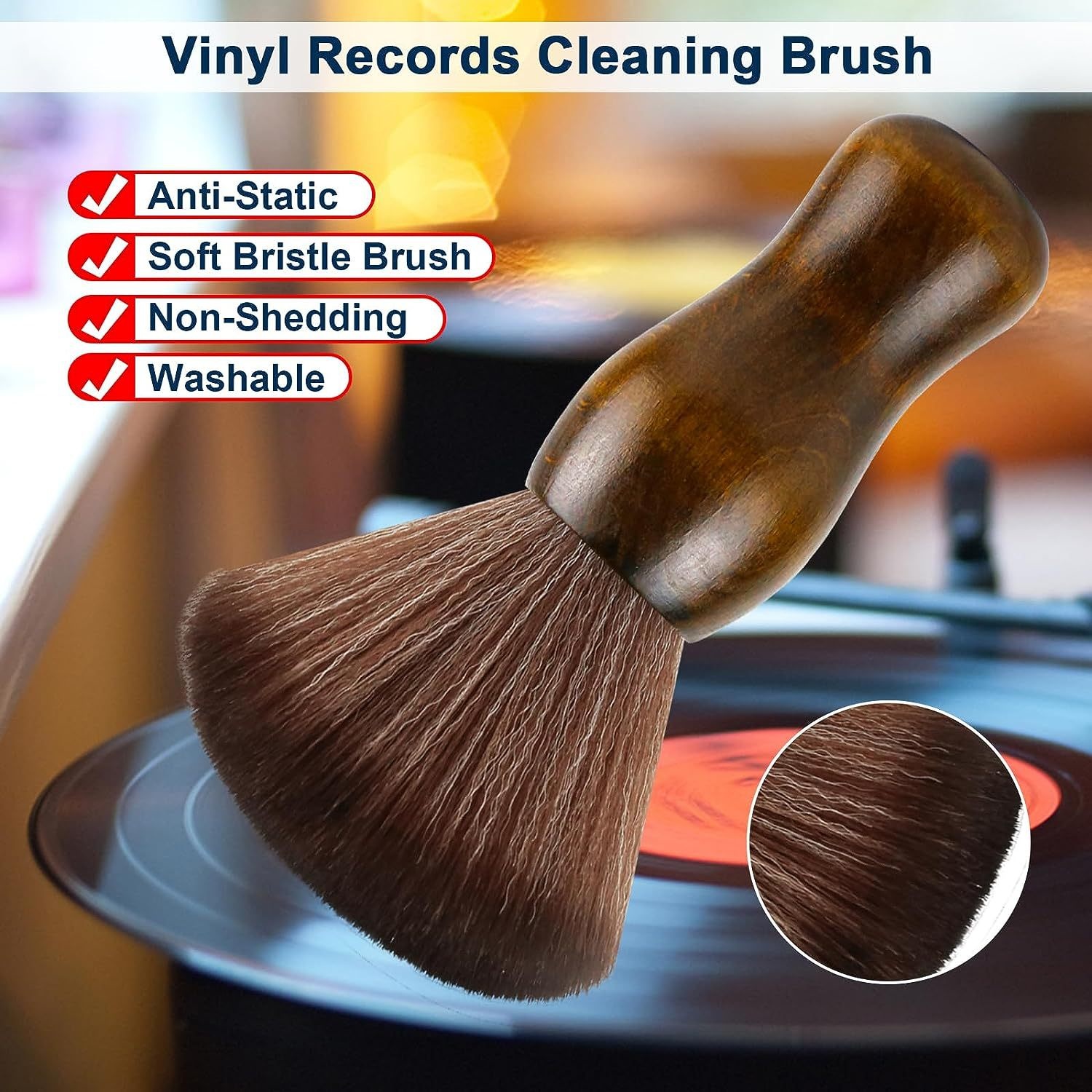 ソリッドビニールレコードクリーニングブラシ - LP蓄音機レ - Vinyl Record Cleaner のレビューと価格