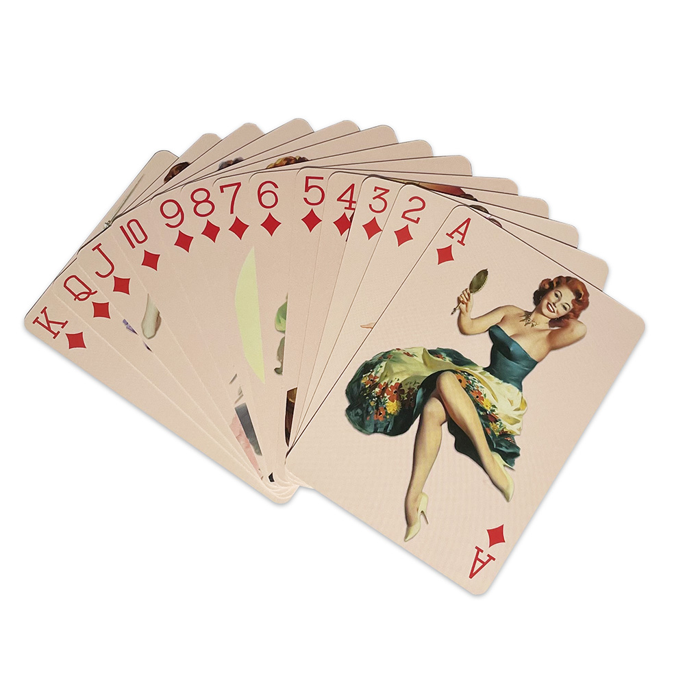 レトロな若い女の子のためのセクシーなゲームポーカーカード,美 - Vintage Collectible Playing Cards のレビューと価格