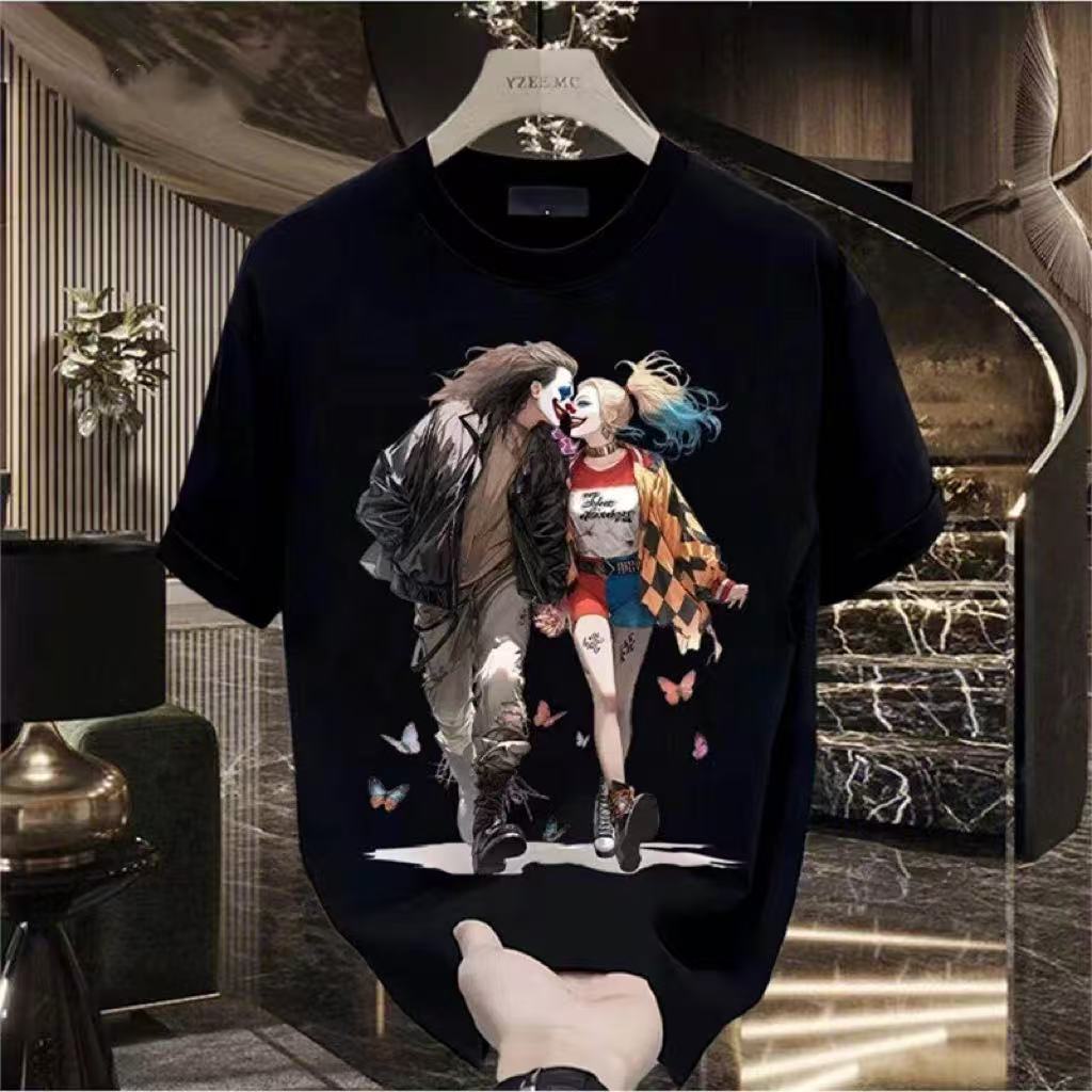 メンズトレンドクラウンプリントコットンTシャツ半袖カジュアル - Vintage Collectible Clowns のレビューと価格